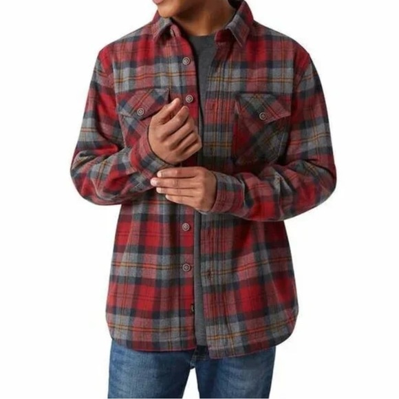 Lee Flannel Shirt Jacket Shacket Bonded With Thermal Lining Size XL - Picture 1 of 12